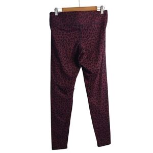PINK Victoria's Secret Women's Maroon Black Animal Print Leggings Pants …